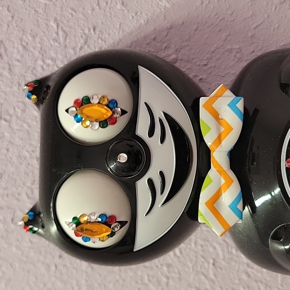 Custom Jeweled Rainbow Classic Black Kit-Cat Klock Clock - Picture 8 of 8